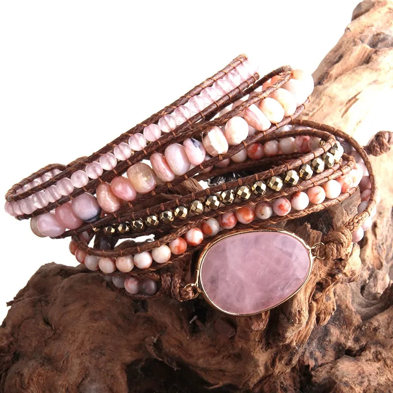 Bohemian Natural Stones Charm Bracelet